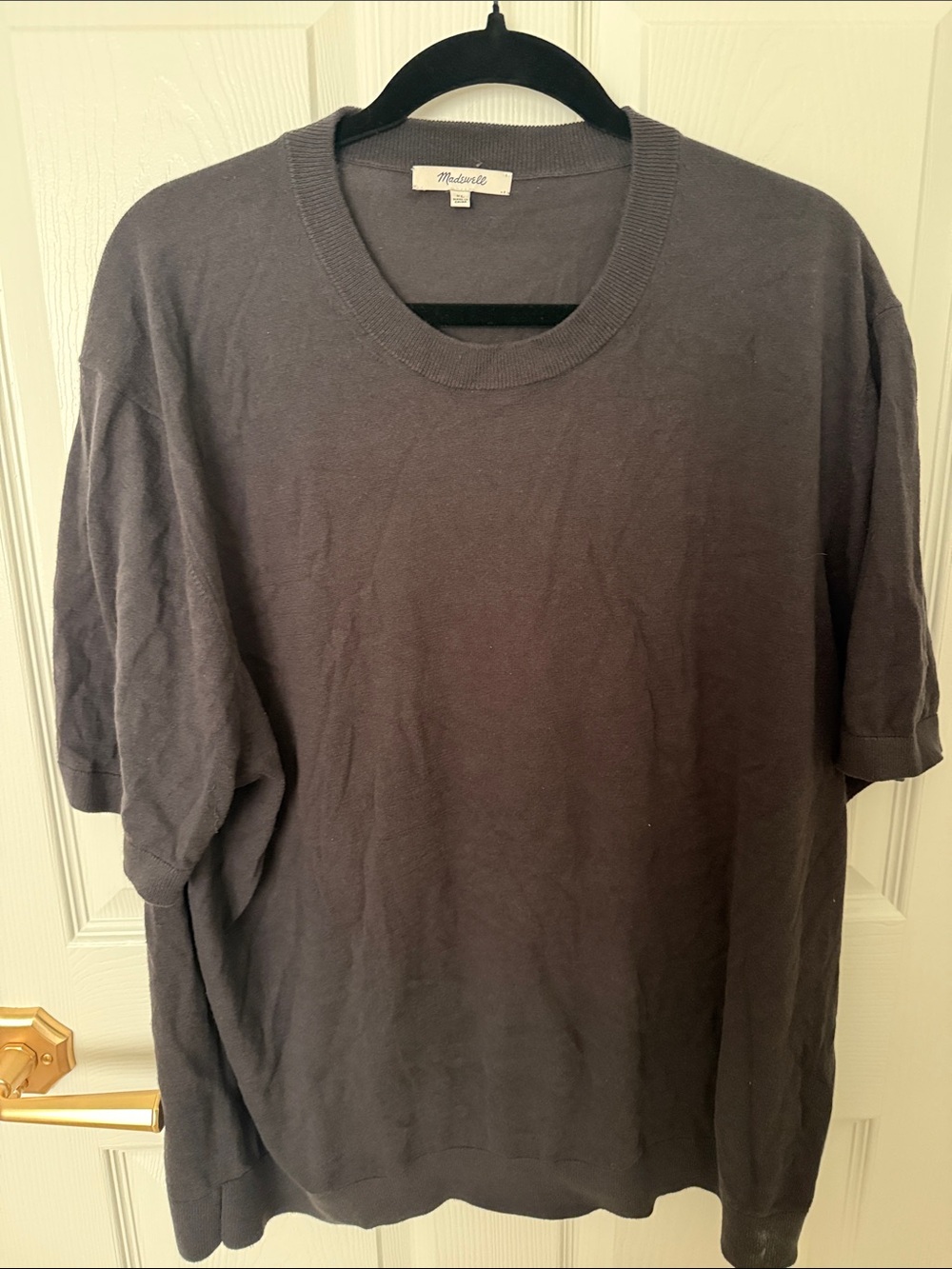 Madewell Men's Charcoal Short-Sleeve Crewneck Shirt